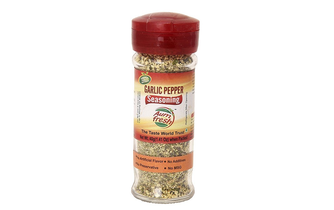 Aum Fresh Garlic Pepper Seasoning    Bottle  40 grams